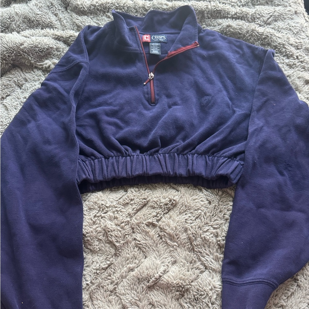 Mid Neck Crop Sweater Top